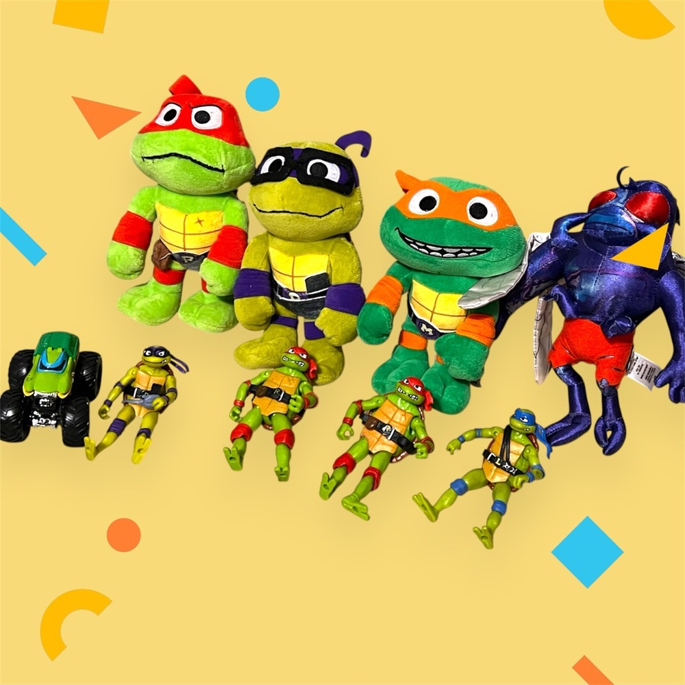 Colorful Ninja Turtle Plush Truck Action Figure Toy Set - Picture 1 of 2